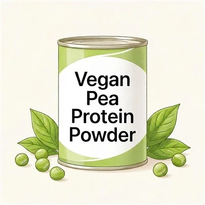 Proteína de ervilha vegana em pó
